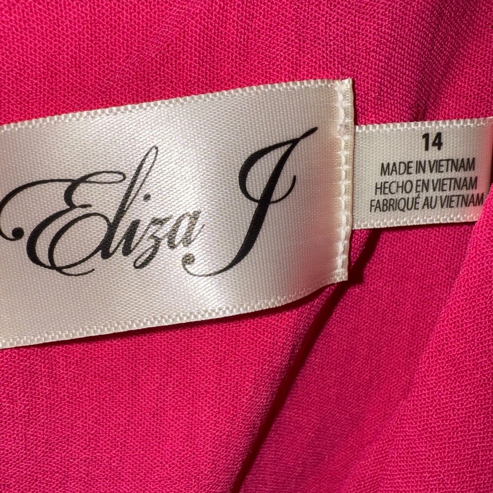 Eliza J Midi Dress HOT PINK NTW - Picture 4 of 7